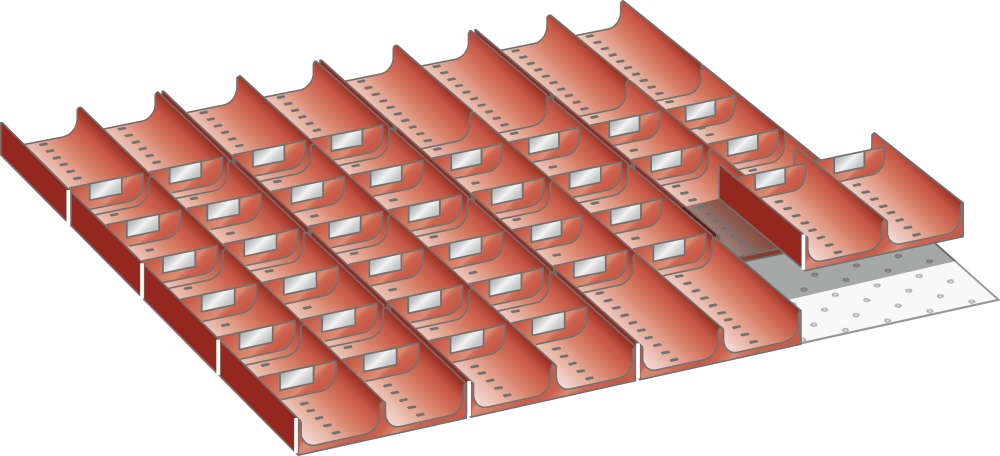Set Troughs 36x36E (WxDxFH) 612x612x50mm