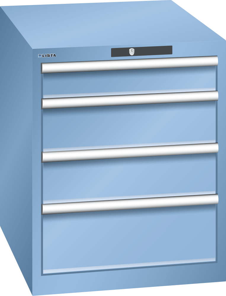Drawer cabinet 27x36E (WxDxH) 564x725x700mm KEY Lock R5012