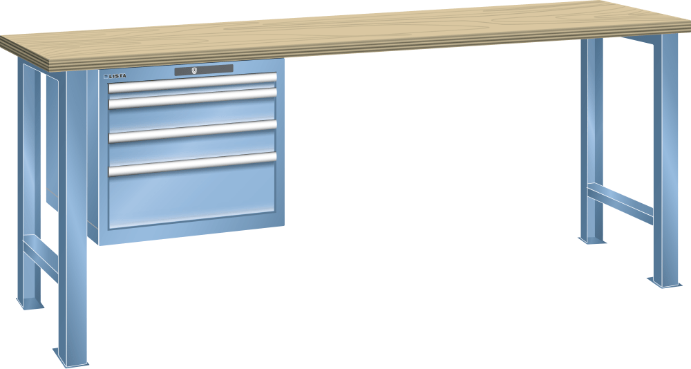 Workbench 27x36E (WxDxH) 1500x750x840mm Multiplex KEY Lock R5012
