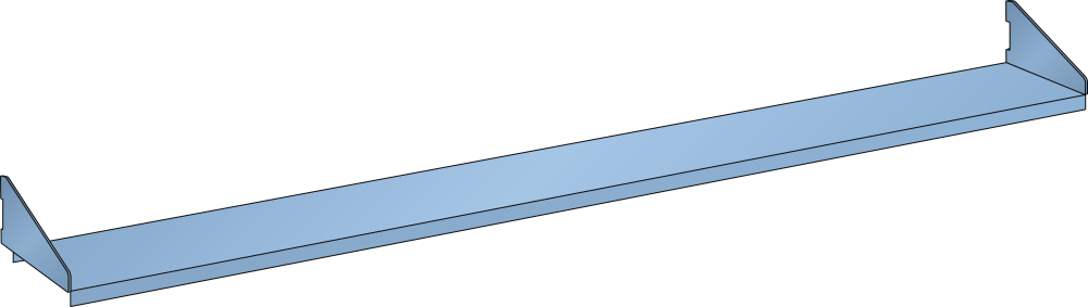 Adjustable shelf (WxDxH) 2000x175x30mm R5012