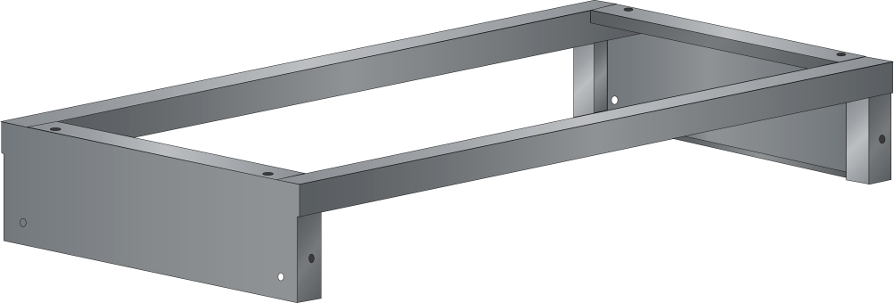 Base 54x27E (WxDxH) 1100x641x150mm R7016