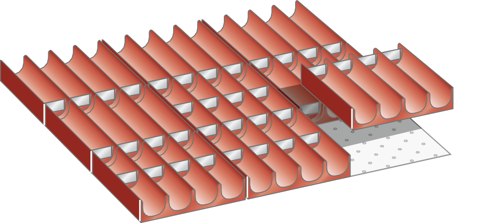 Set Troughs (WxDxFH) 459x510x75mm