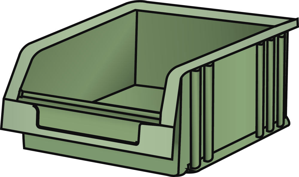Storage container (WxDxH) 101x90x50mm size 2 green