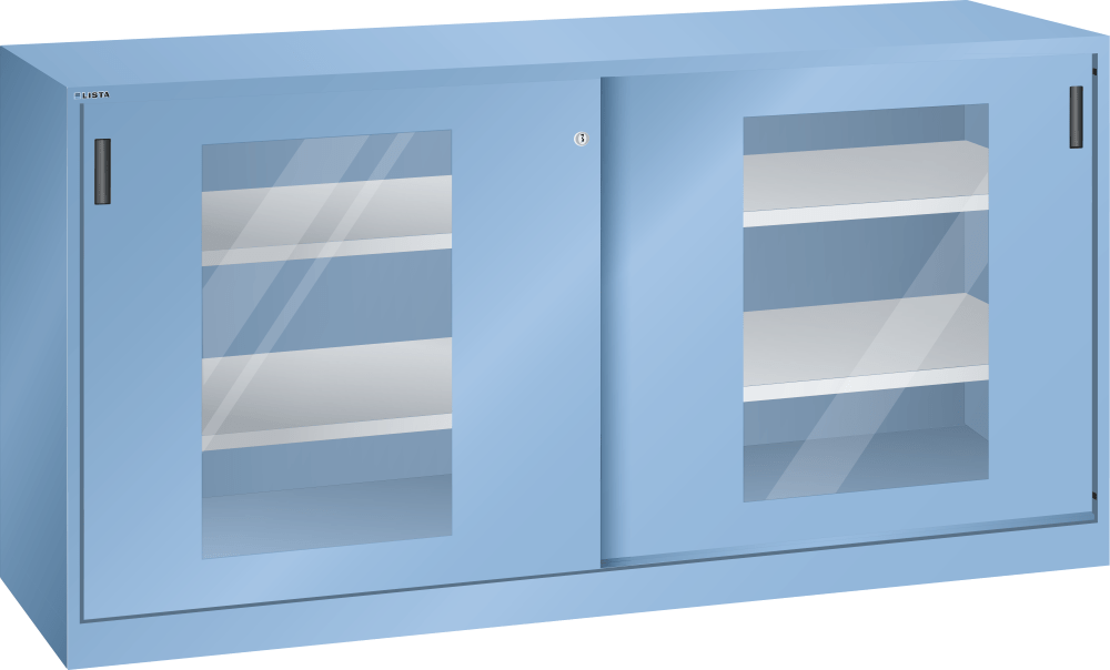 Sliding-door cabinet (WxDxH) 2000x400x1000mm KEY Lock R5012