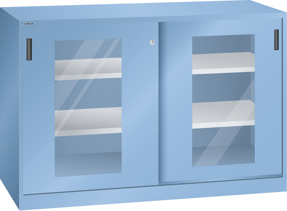 Sliding-door cabinet (WxDxH) 1500x400x1000mm KEY Lock R5012