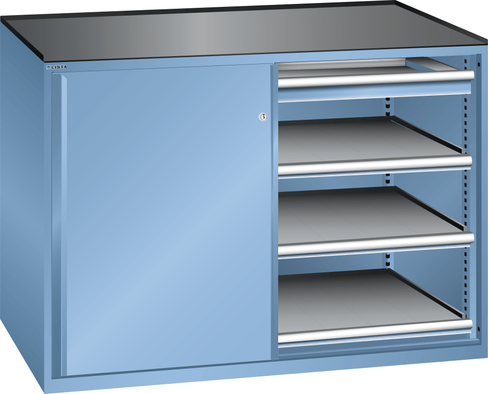 Drawer cabinet 2x36x27E (WxDxH) 1430x627x1020mm KEY Lock R5012