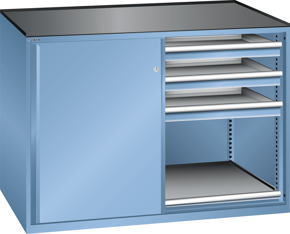 Drawer cabinet 2x36x27E (WxDxH) 1430x627x1020mm KEY Lock R5012