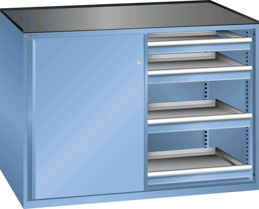 Drawer cabinet 2x36x27E (WxDxH) 1430x627x1020mm KEY Lock R5012
