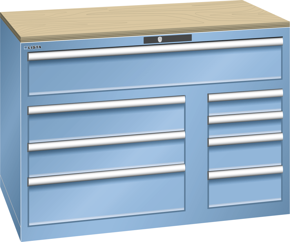 Drawer cabinet 64x36E (WxDxH) 1193x725x870mm KEY Lock R5012