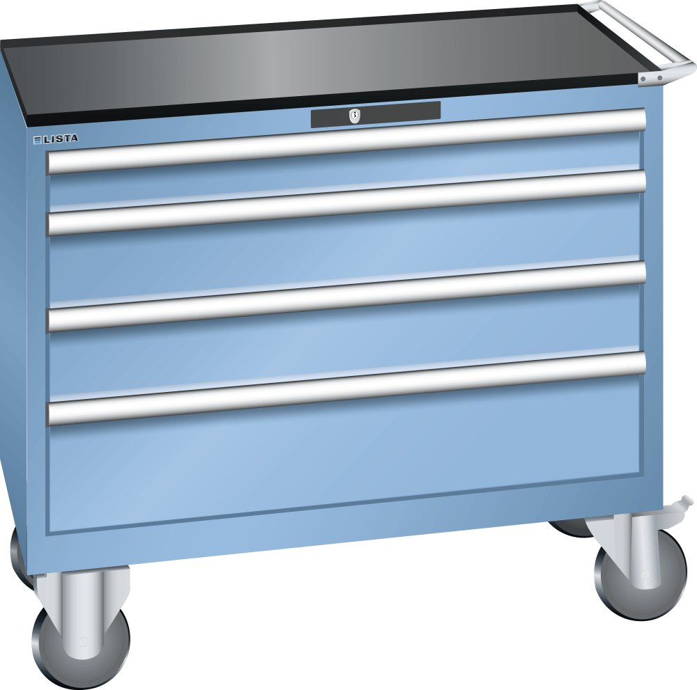 Drawer cabinet mobile 54x27E (WxDxH) 1023x572x962mm RFID Lock R5012