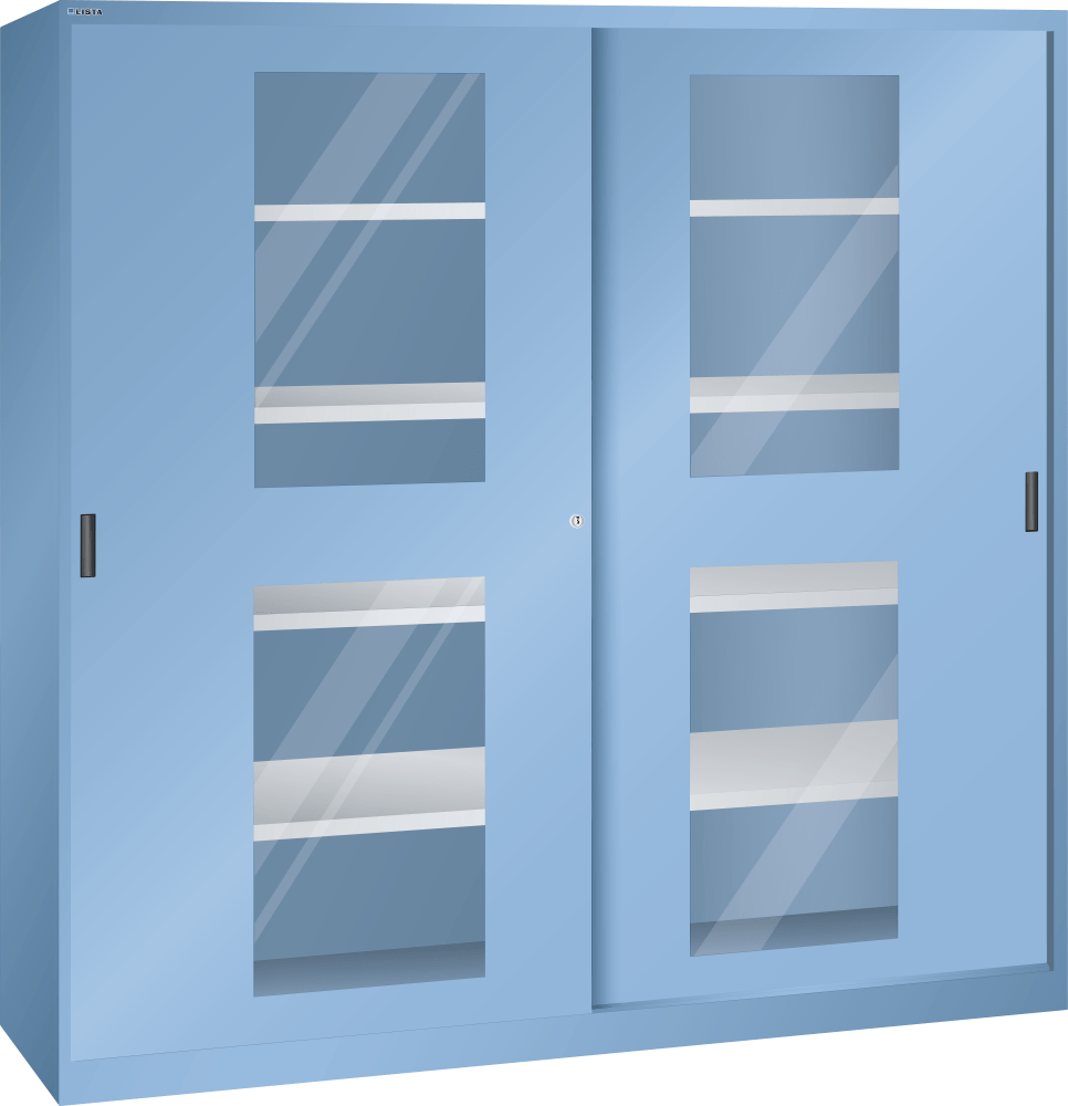 Sliding-door cabinet (WxDxH) 2000x400x1950mm KEY Lock R5012