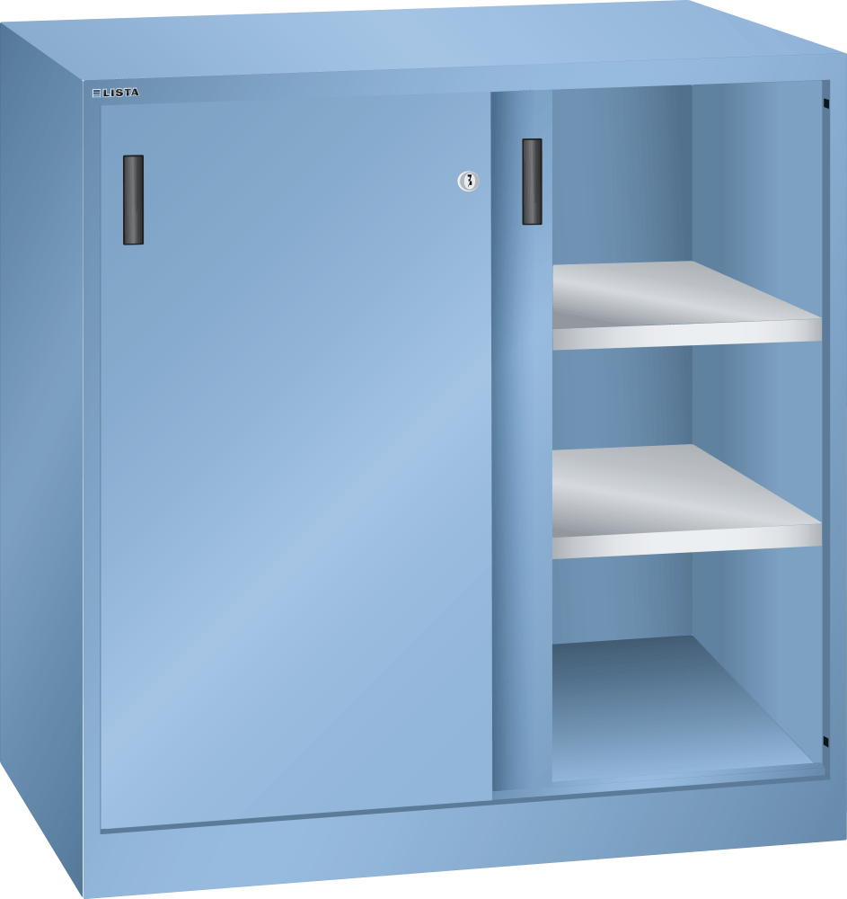 Sliding-door cabinet (WxDxH) 1000x580x1000mm KEY Lock R5012