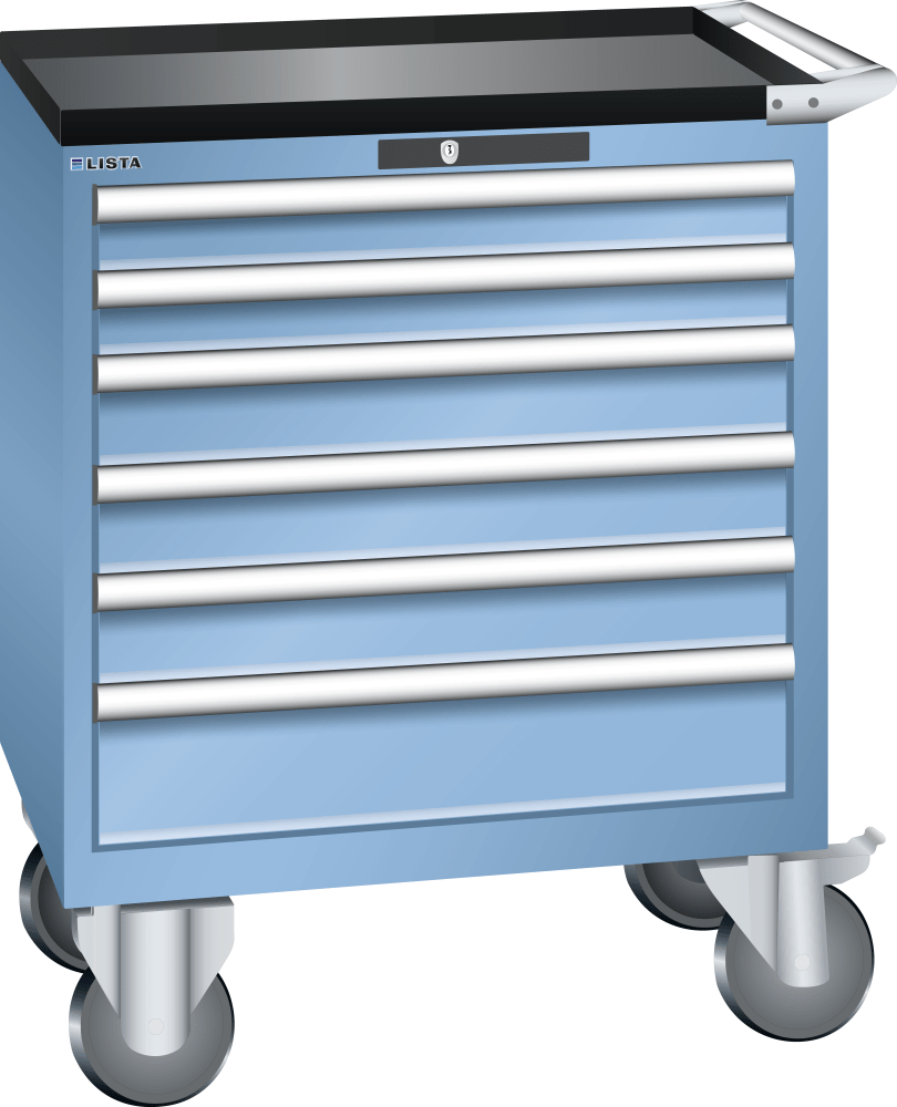 Drawer cabinet mobile 36x27E (WxDxH) 717x572x962mm RFID Lock R5012