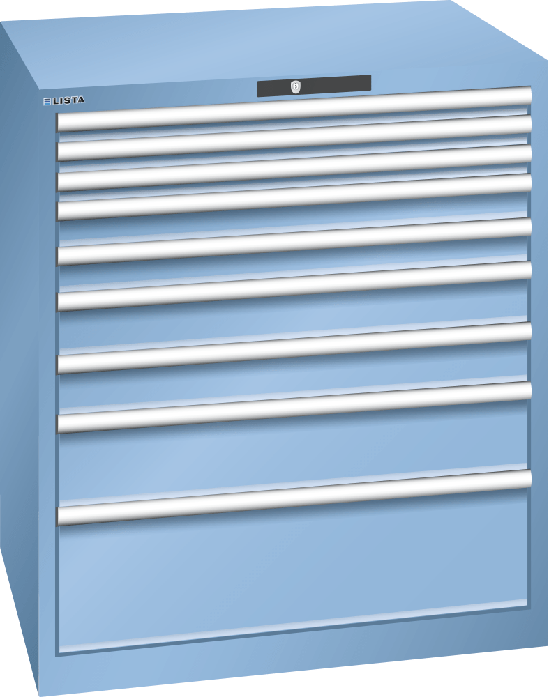 Drawer cabinet 45x36E (WxDxH) 870x725x1000mm RFID Lock R5012