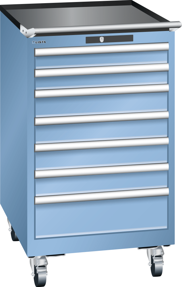 Drawer cabinet mobile 27x36E (WxDxH) 564x725x990mm KEY Lock R5012