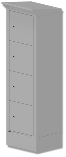 E-Bike station (WxDxH) 600x500x2095/2000mm 1x4 comp. type GB R7035