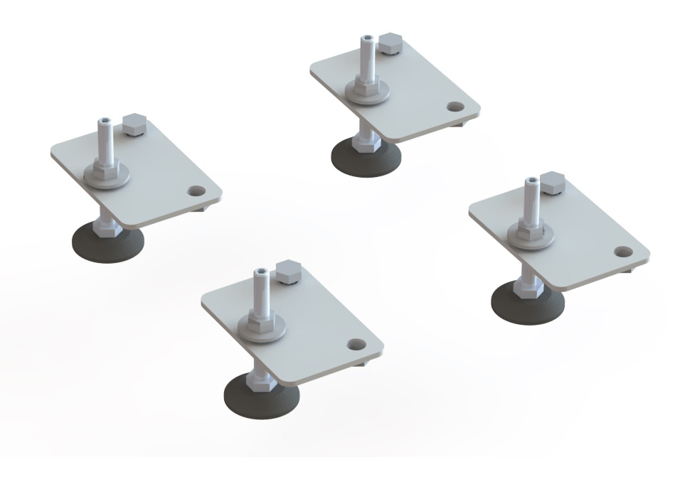 Levelling foot set