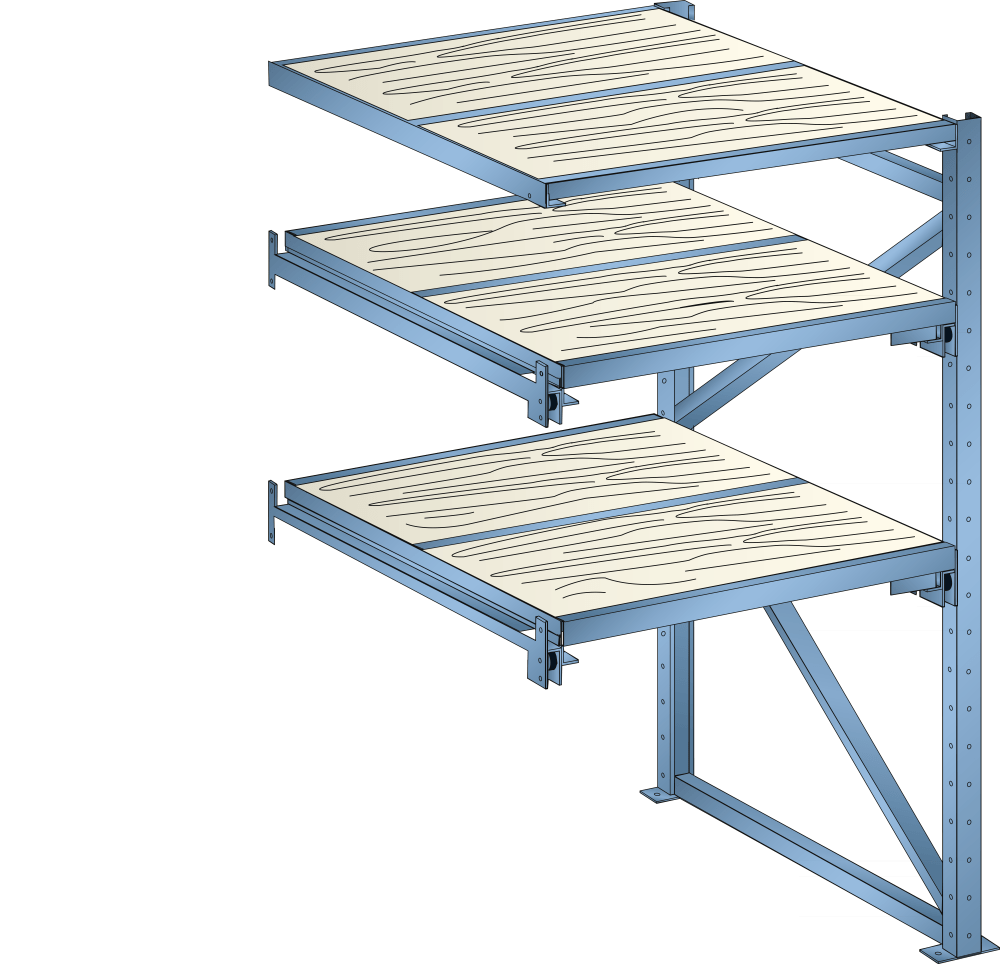 Add-on shelf (WxDxH) 1290x1260x2000mm R5012