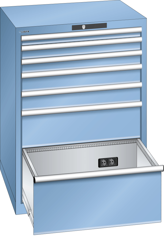 Drawer cabinet 36x36E (WxDxH) 717x725x1000mm KEY Lock R5012