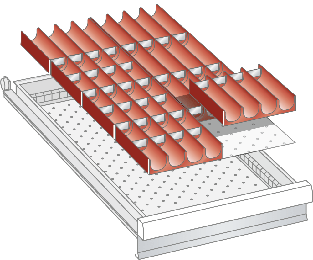 Set Troughs 18x36E (WxDxFH) 306x612x50mm