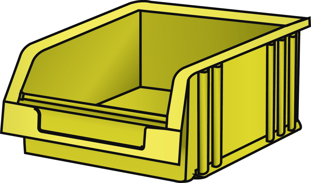 Storage container (WxDxH) 101x90x50mm size 2 yellow