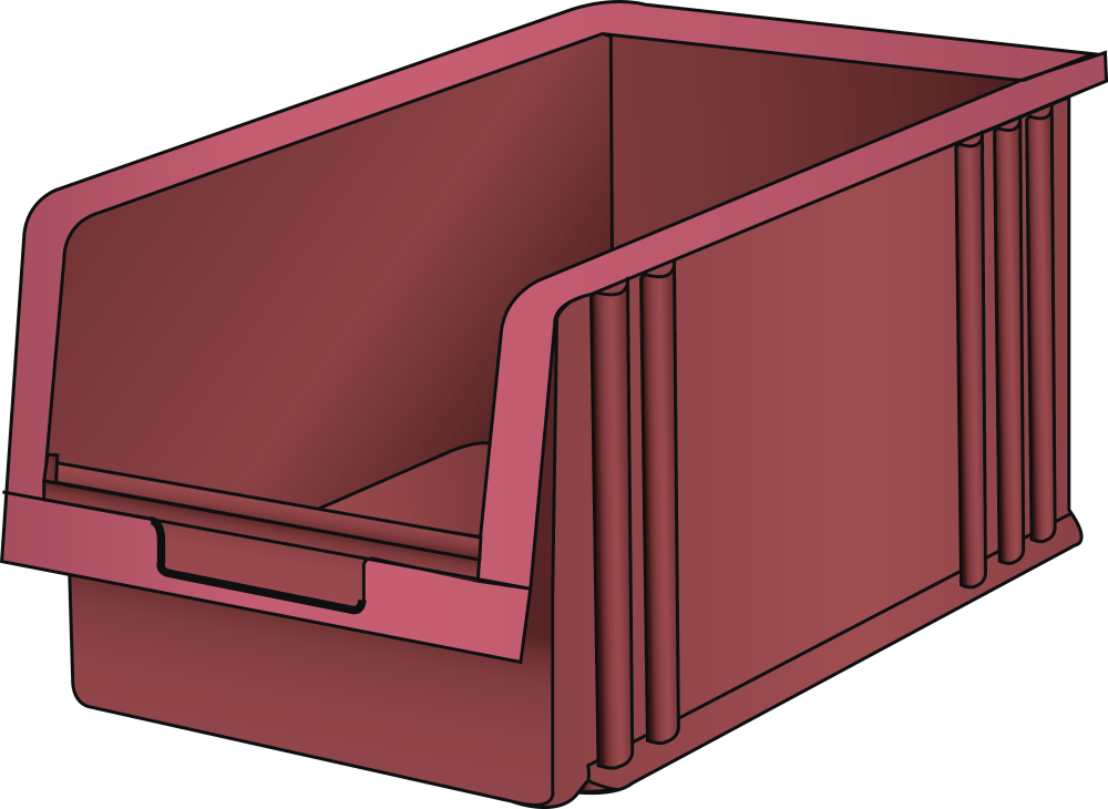 Storage container (WxDxH) 210x329x150mm size 5Z red