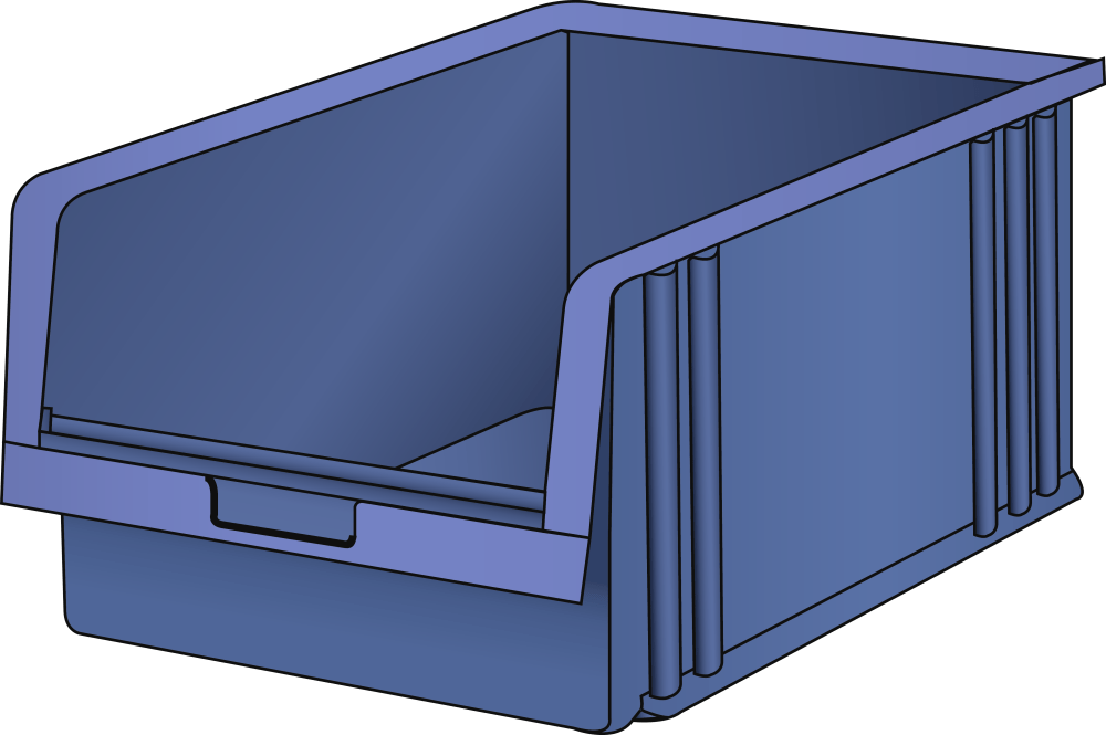 Storage container (WxDxH) 311x492x199mm size 6 blue