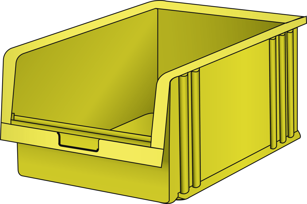 Storage container (WxDxH) 311x492x199mm size 6 yellow