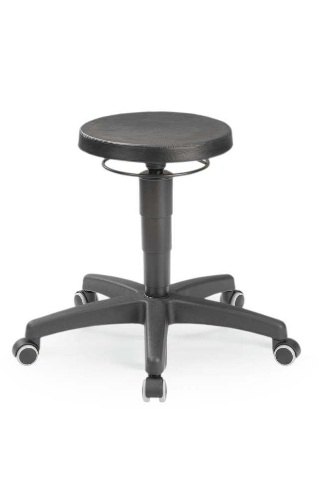 Swivel stool with castors 460-630mm Integral foam