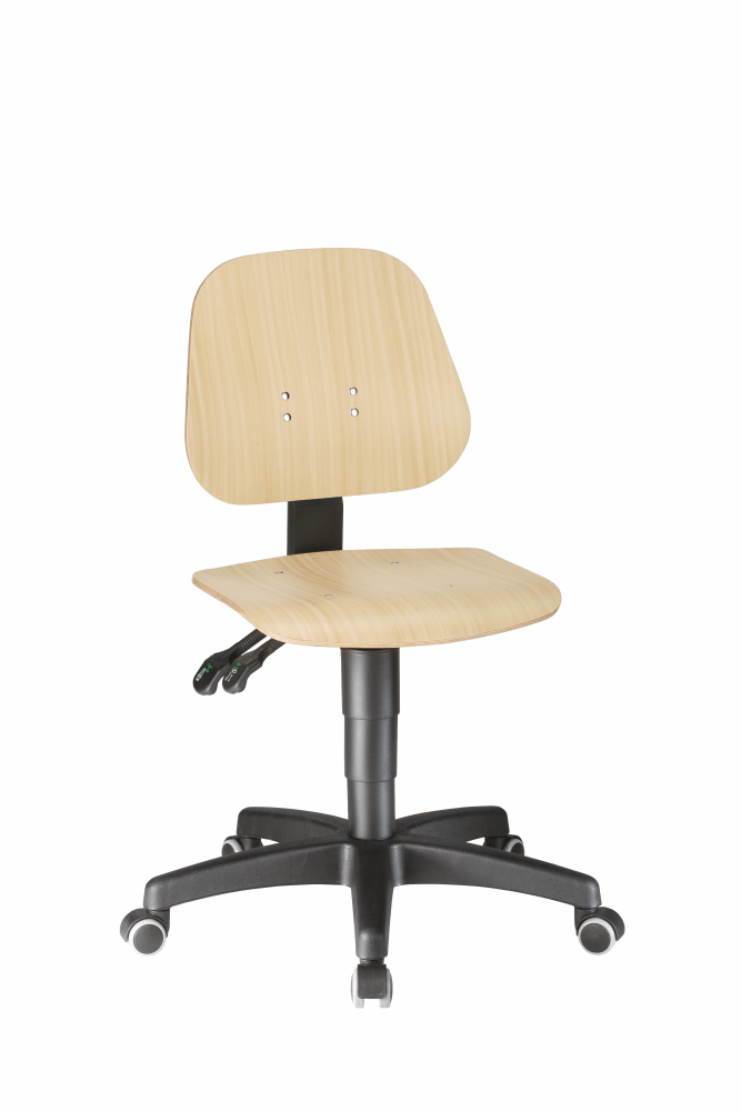 Swivel chair with castors 440-620mm Beech