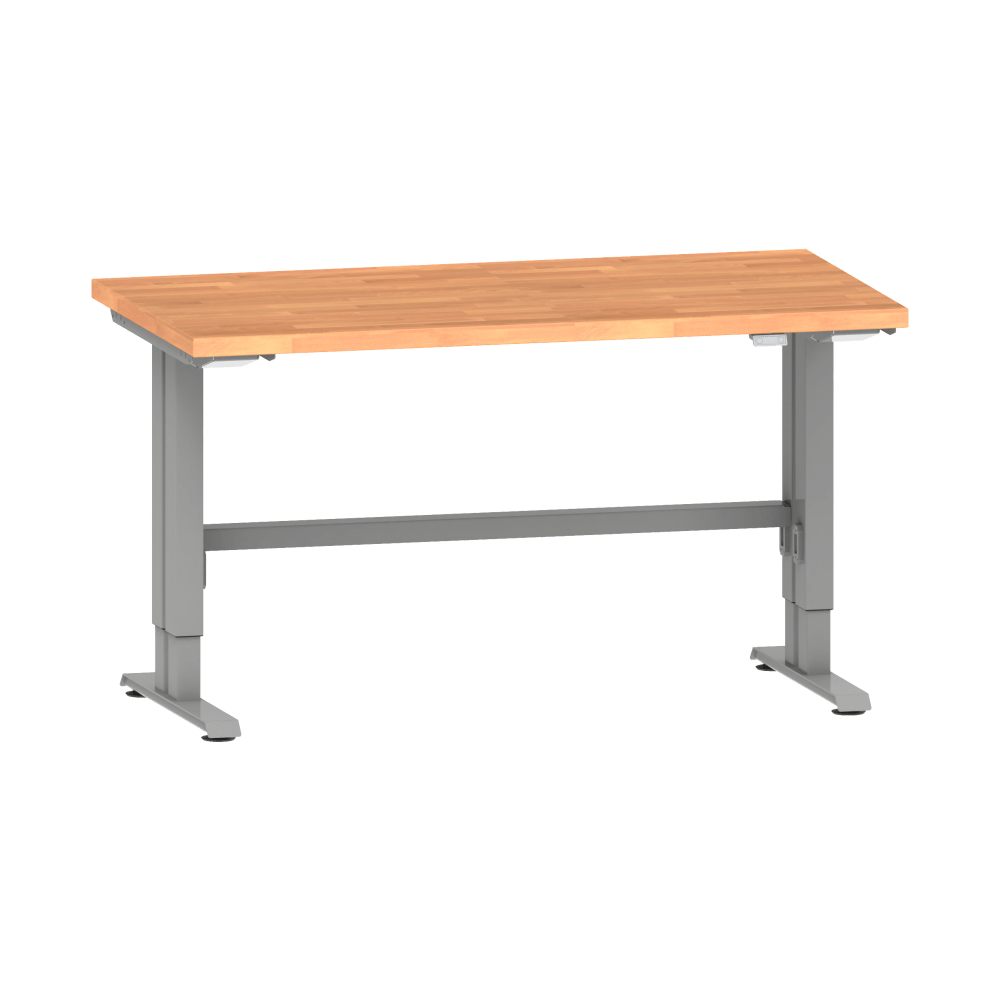 Arbeitstisch (BxTxH) 1530x800x760-1260mm Buche R9006M