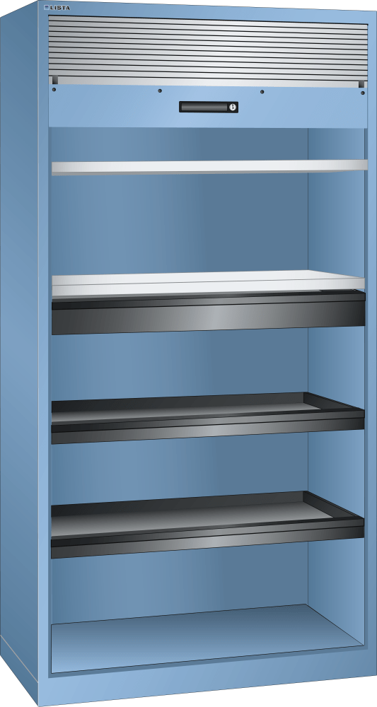 Roller shutter cabinet (WxDxH) 1000x580x1950mm KEY Lock R5012