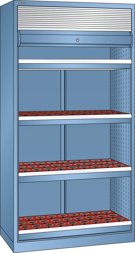 NC cabinet 54x27E (WxDxH) 1038x691x1950mm HSK 63 A+C+E/80 B+D+F R5012