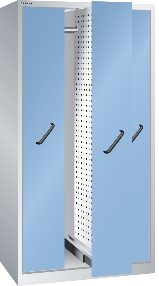 Vertical pull-out cabinet (WxDxH) 1000x695x1950mm R7035/R5012