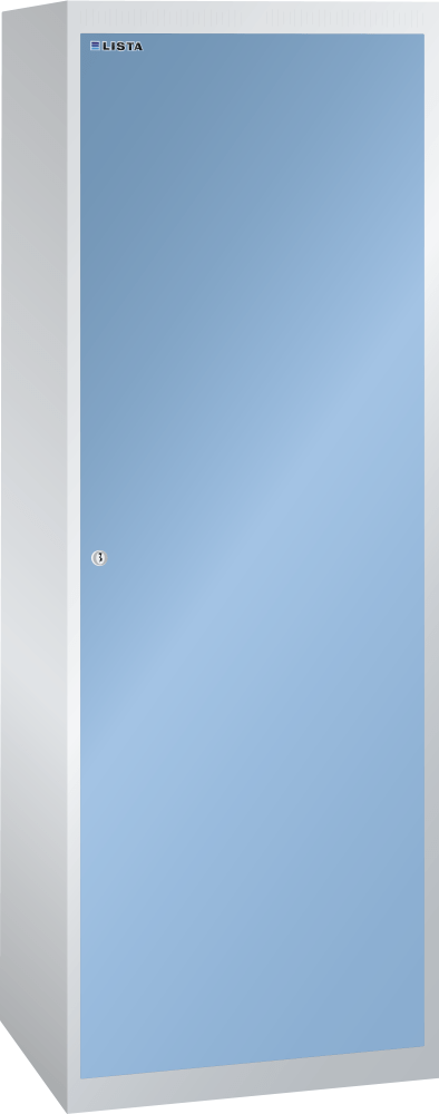 Clothes locker (WxDxH) 600x500x1700mm 2 compartments R7035/R5012