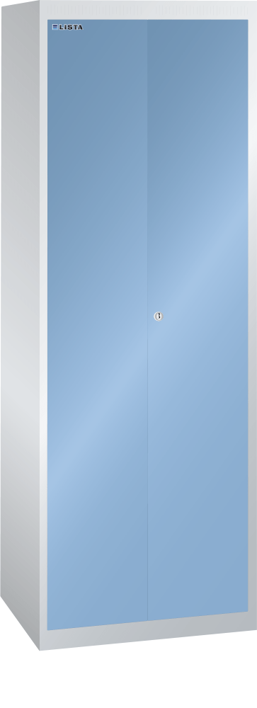 Clothes locker (WxDxH) 600x500x1700mm 2 compartments R7035/R5012