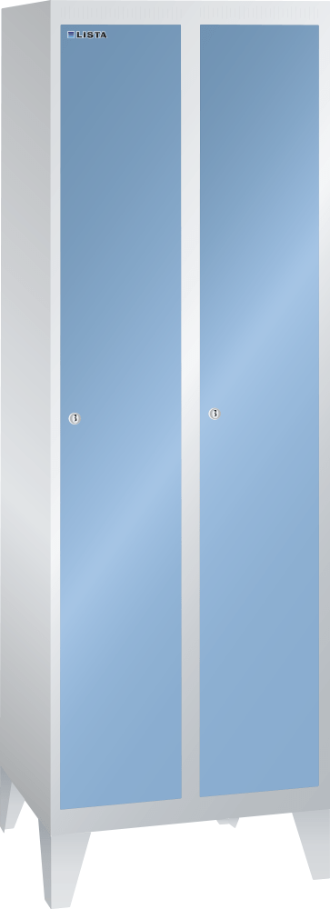 Clothes locker (WxDxH) 600x500x1850mm 2 compartments