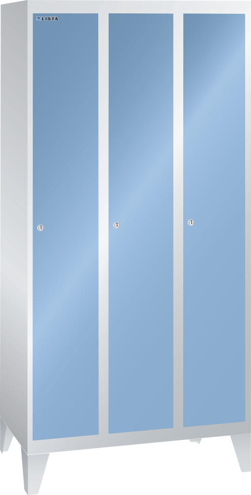 Clothes locker (WxDxH) 900x500x1850mm 3 compartments