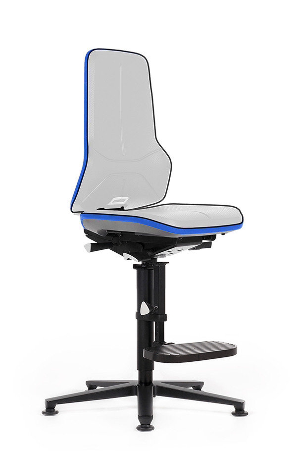 Swivel chair with gliders and footrest 590-870mm