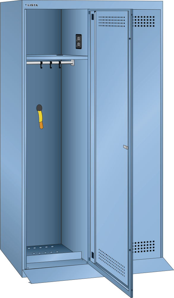 E-scooter locker (WxDxH) 1000x550x1700mm 2 comp. type D R5012