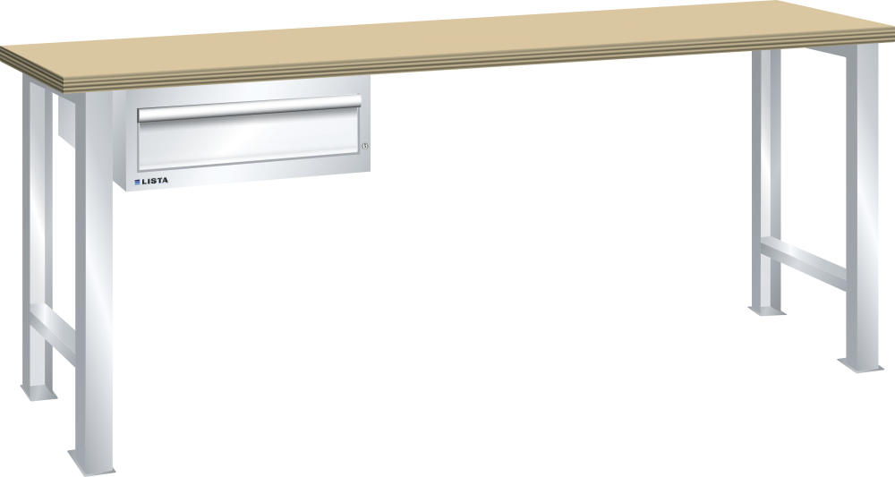 Workbench 27x36E (WxDxH) 1500x800x850mm Beech KEY Lock