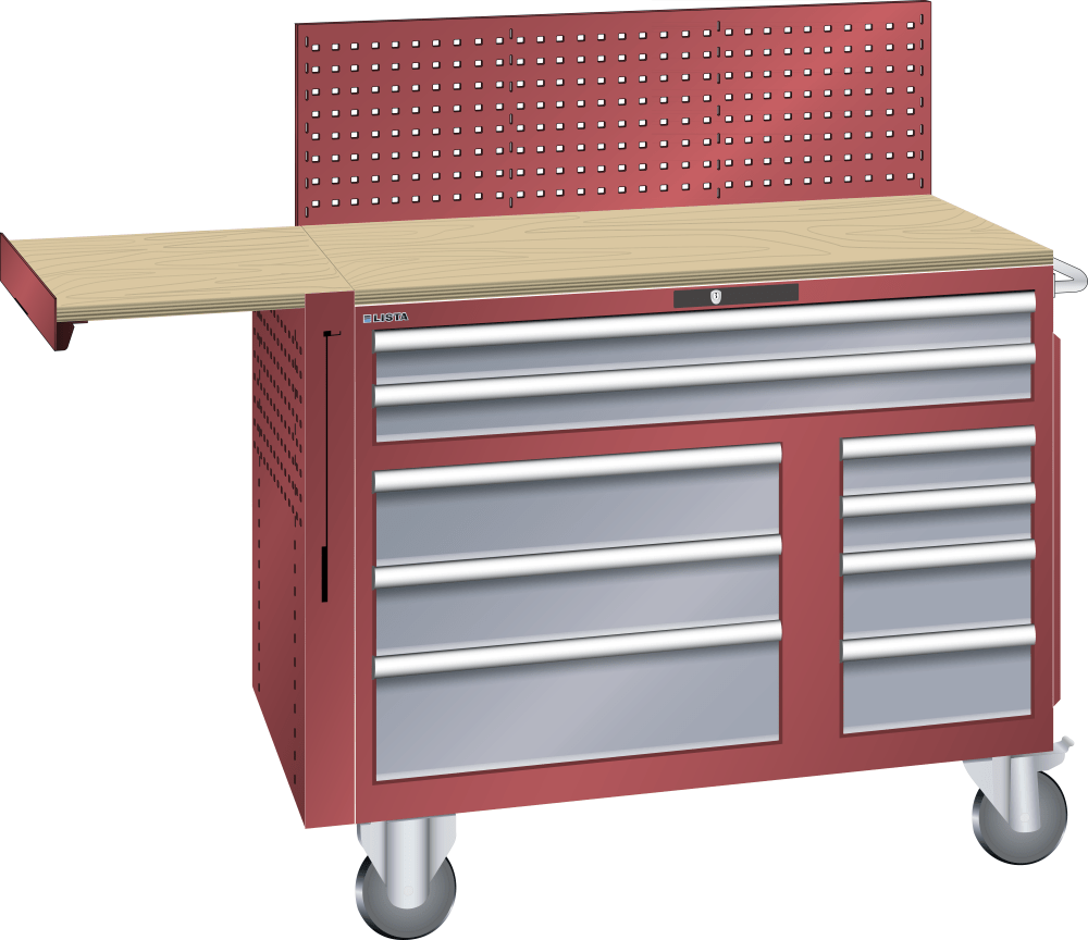 Drawer cabinet mobile 64x27E (WxDxH) 1193x630x1450mm KEY Lock