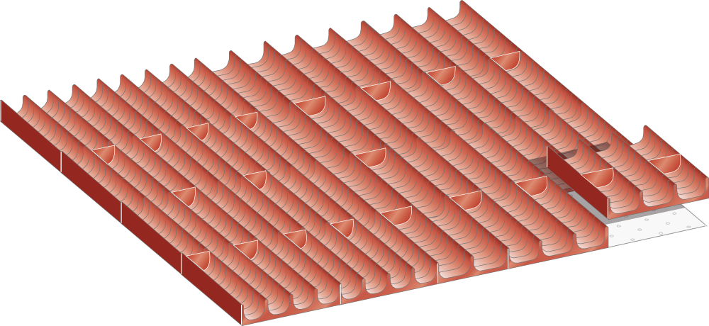 Set Troughs (WxDxFH) 805x695x50 mm