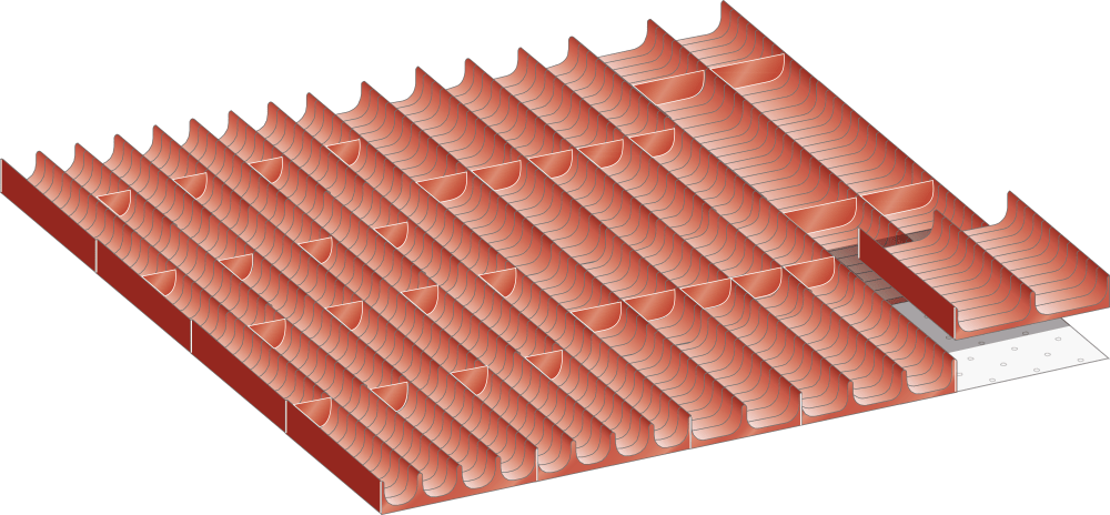 Set Troughs (WxDxFH) 805x695x50 mm