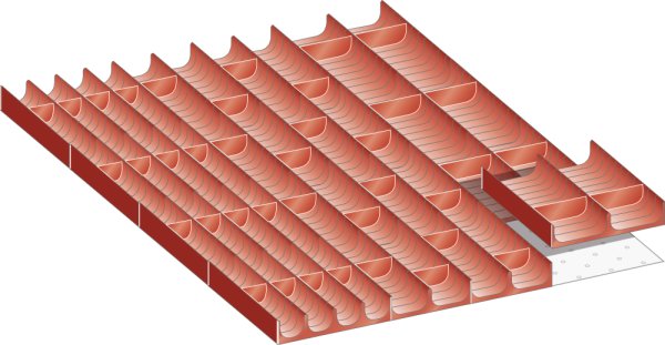 Set Troughs (WxDxFH) 805x695x50 mm