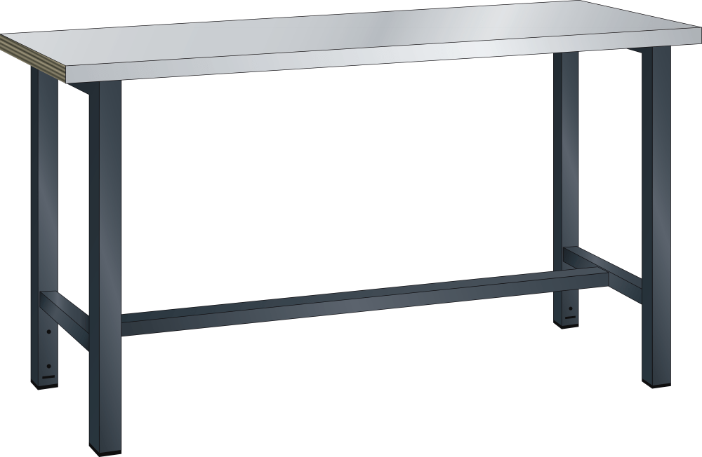 Workbench (WxDxH) 1500x700x942mm steel KEY Lock R7016
