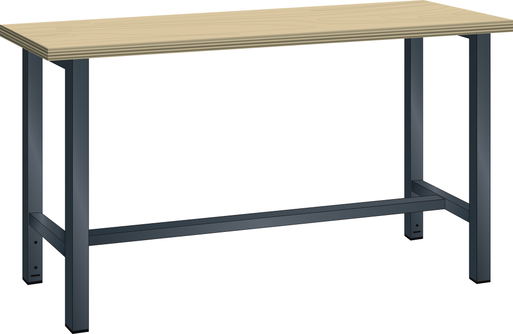 Workbench (WxDxH) 1500x700x950mm beech KEY Lock R7016