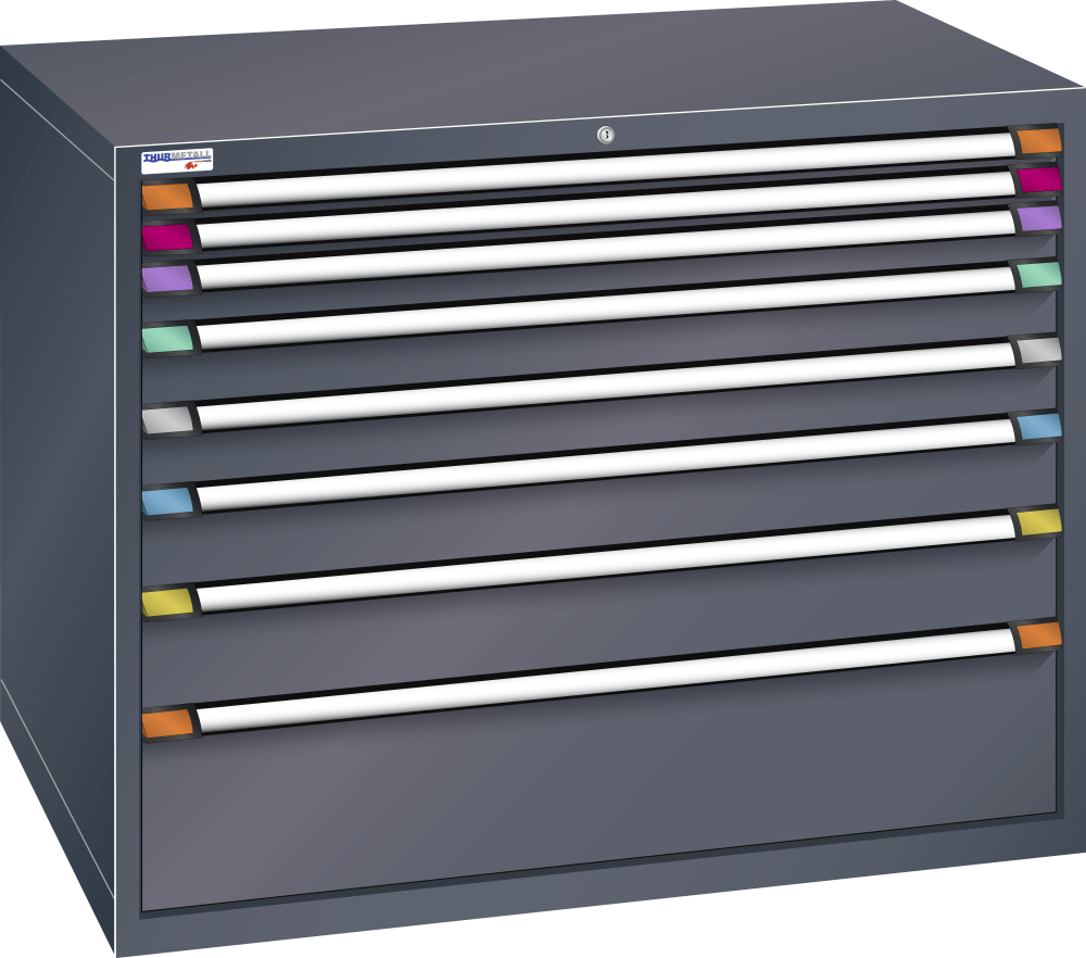 Drawer cabinet (WxDxH) 1205x695x1000mm KEY Lock R7016