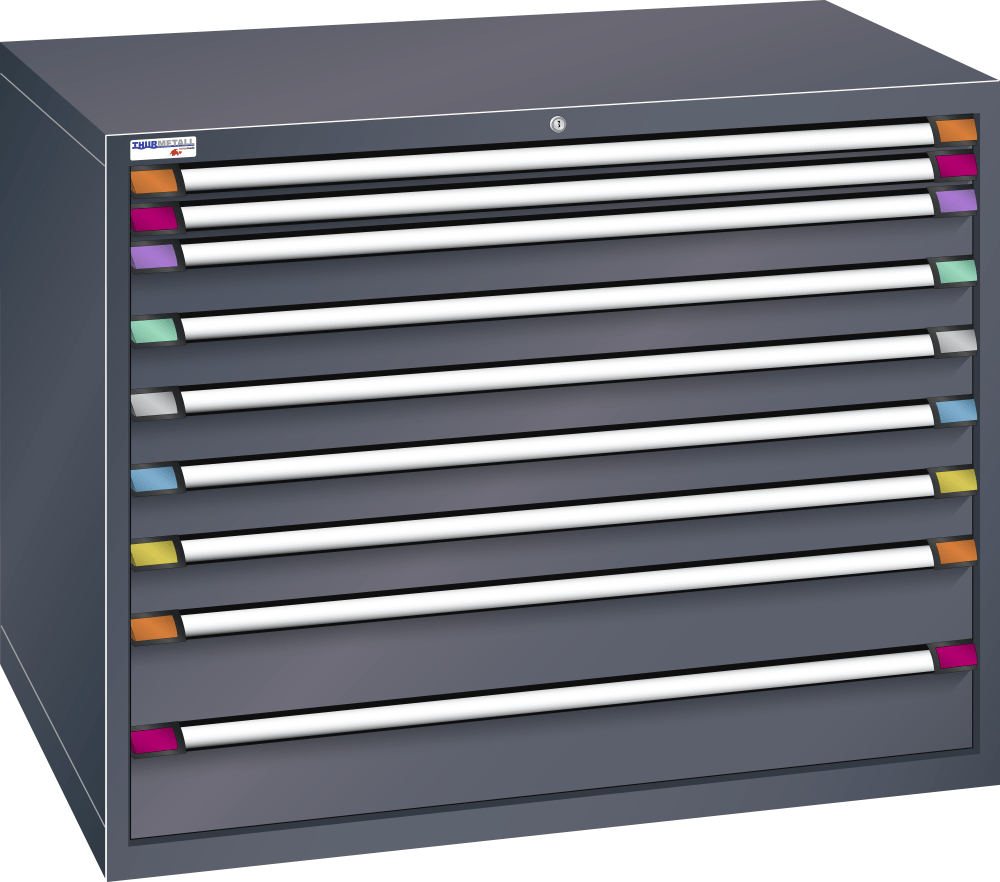 Drawer cabinet (WxDxH) 1205x695x1000mm KEY Lock R7016