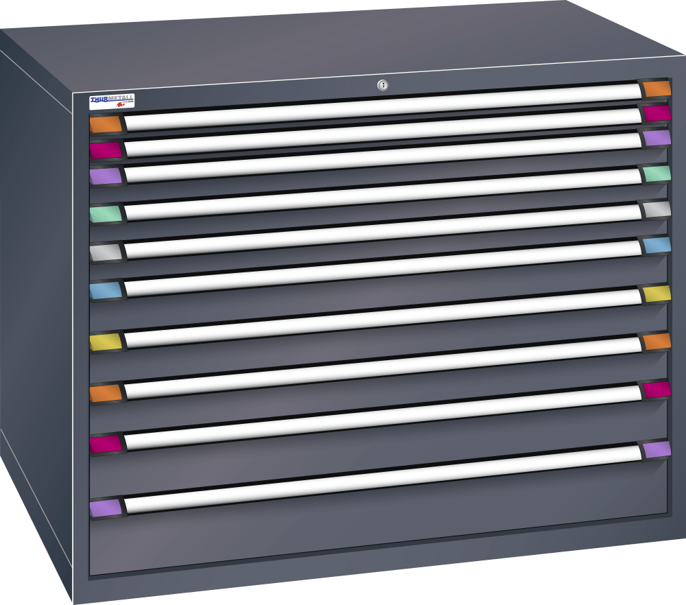 Drawer cabinet (WxDxH) 1205x695x1000mm KEY Lock R7016